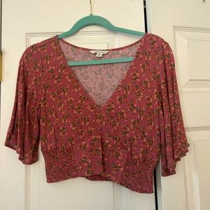 AE cropped floral top